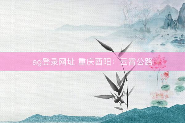 ag登录网址 重庆酉阳：云霄公路
