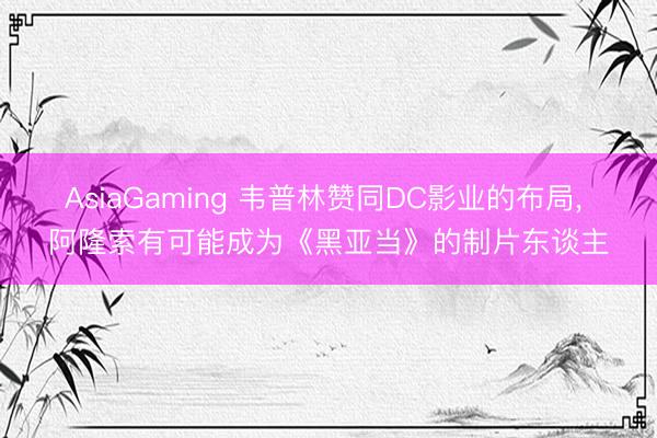 AsiaGaming 韦普林赞同DC影业的布局， 阿隆索有可能成为《黑亚当》的制片东谈主