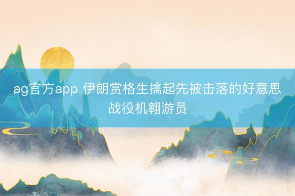ag官方app 伊朗赏格生擒起先被击落的好意思战役机翱游员