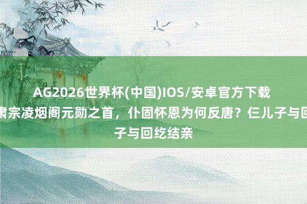 AG2026世界杯(中国)IOS/安卓官方下载 身为唐肃宗凌烟阁元勋之首，仆固怀恩为何反唐？仨儿子与回纥结亲