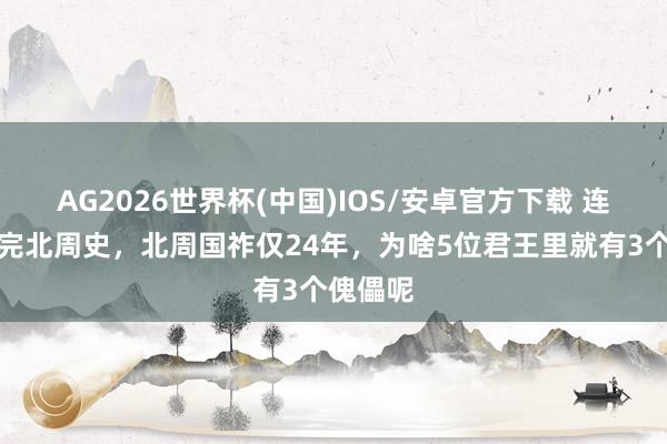 AG2026世界杯(中国)IOS/安卓官方下载 连气儿读完北周史，北周国祚仅24年，为啥5位君王里就有3个傀儡呢