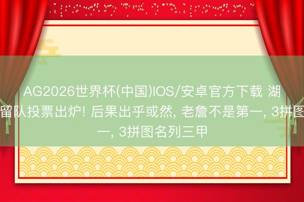 AG2026世界杯(中国)IOS/安卓官方下载 湖东说念主留队投票出炉! 后果出乎或然, 老詹不是第一, 3拼图名列三甲