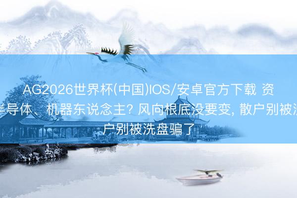 AG2026世界杯(中国)IOS/安卓官方下载 资金裁撤半导体、机器东说念主? 风向根底没要变， 散户别被洗盘骗了