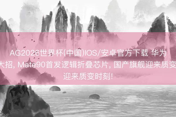 AG2026世界杯(中国)IOS/安卓官方下载 华为再放大招， Mate90首发逻辑折叠芯片， 国产旗舰迎来质变时刻!