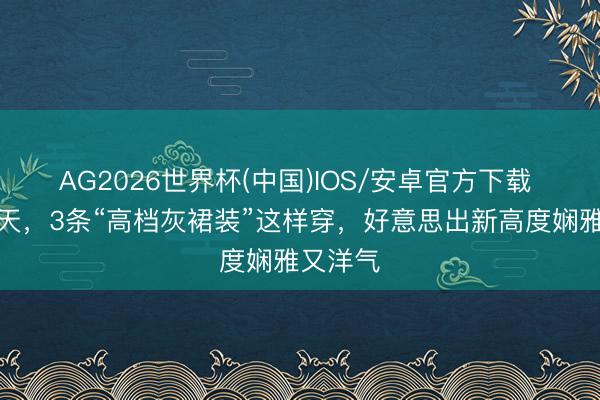 AG2026世界杯(中国)IOS/安卓官方下载 本年夏天,3条“高档灰裙装”这样穿,好意思出新高度娴雅又洋气