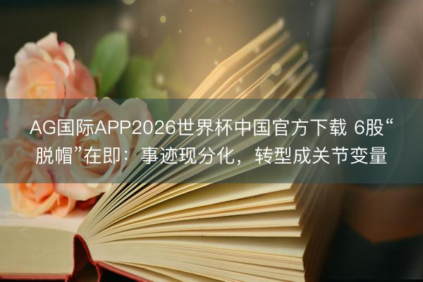 AG国际APP2026世界杯中国官方下载 6股“脱帽”在即：事迹现分化，转型成关节变量