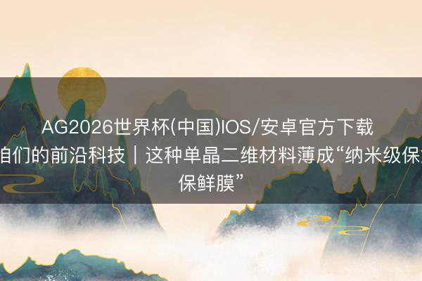 AG2026世界杯(中国)IOS/安卓官方下载 瞧！咱们的前沿科技｜这种单晶二维材料薄成“纳米级保鲜膜”