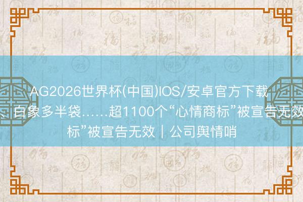 AG2026世界杯(中国)IOS/安卓官方下载 康师父手擀面、白象多半袋……超1100个“心情商标”被宣告无效｜公司舆情哨
